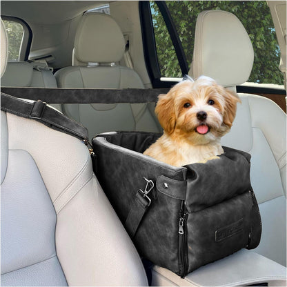 Cozy Cruiser Faux Leather Armrest Console Car Seat - Charcoal