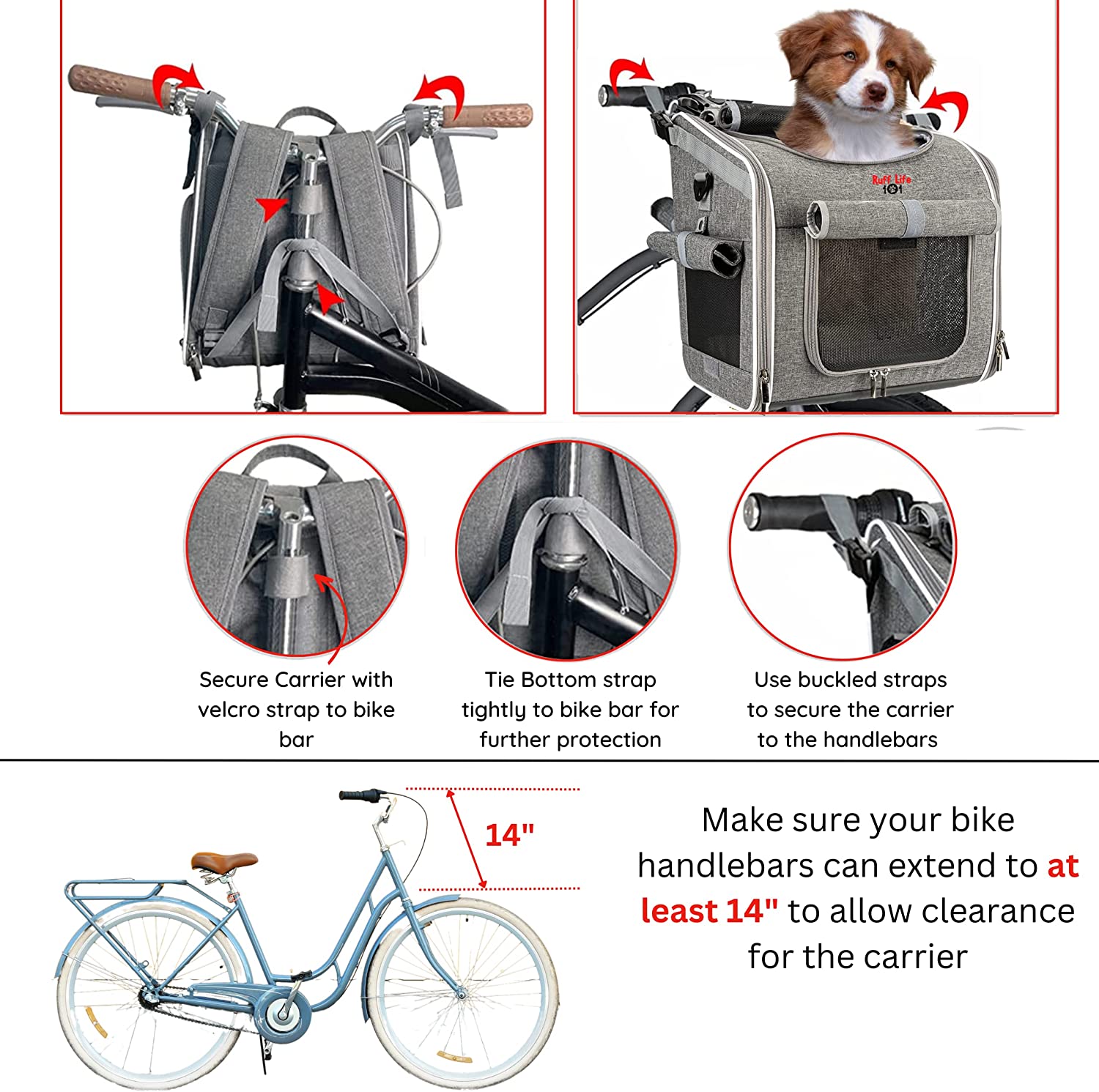 Bike rack dog carrier sale